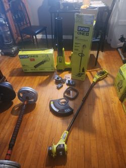 Tools 18 volt Ryobi blower 18 volt 13-in weed wacker