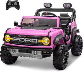 ENYOPRO 24V Ride On Toys for Big Kids, Licensed Ford Bronco Raptor 2 Seater Kids Electric Vehicle,