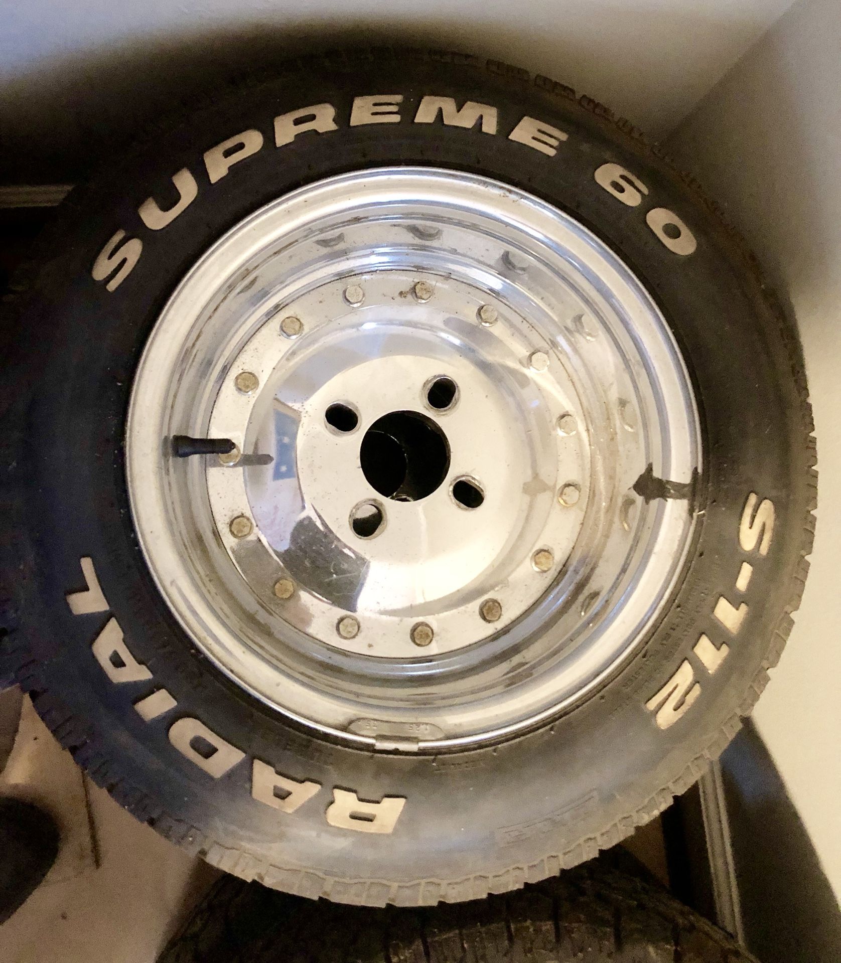 Chrome Cragar SST 4 lug ( unilug) Wheels and Tires P205/60R13 for Sale