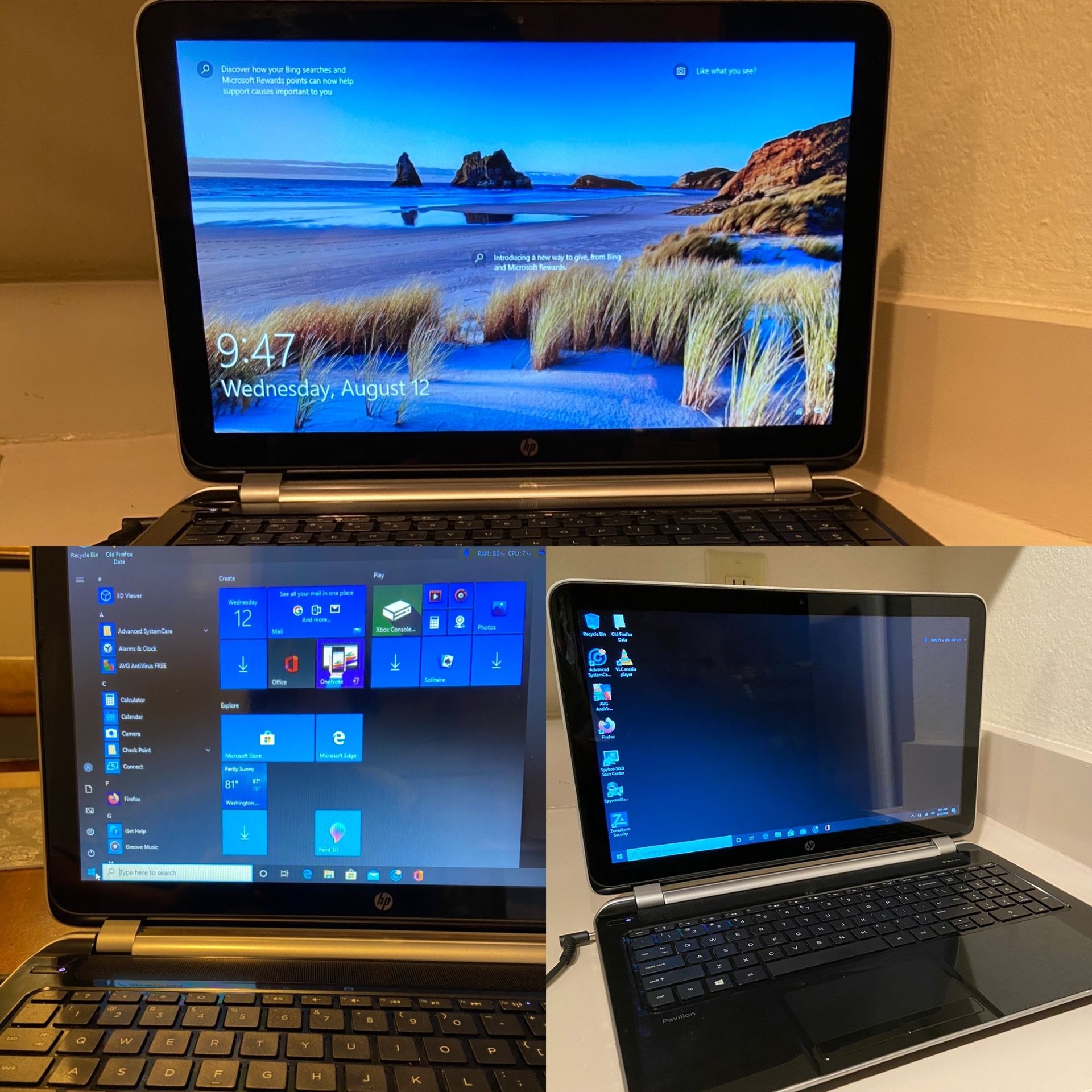 Windows 8 HP Pavilion Laptop, Backpack & Sleeve
