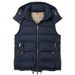 Burberry Brit Goose Down Puffer Vest – Navy Blue (Unisex Small)