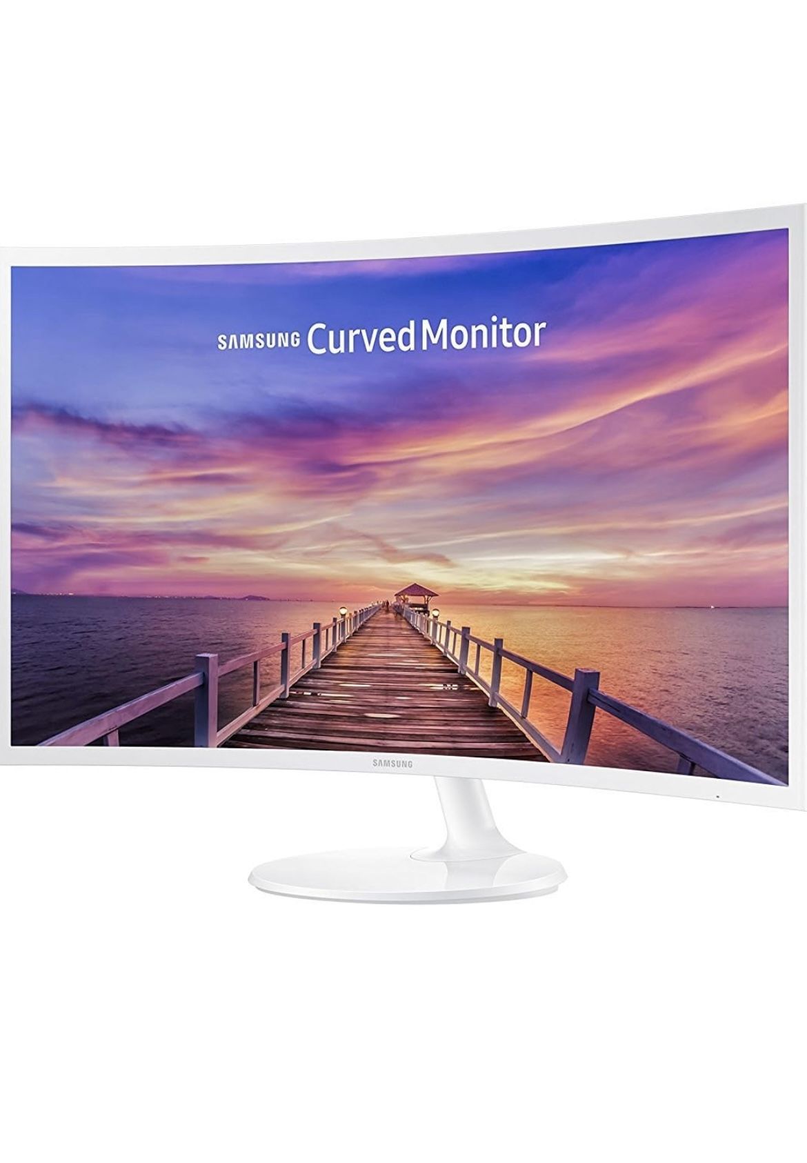 SAMSUNG 27-Inch Widescreen FHD  Curved LED Monitor, 1920x1080 Resolution, 16:9 Aspect Ratio, 4ms Response Time, 178 Degrees Viewing Angles, 3,000:1 St