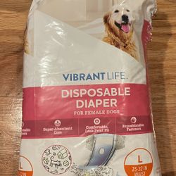 Dog Diapers Open Used 1 Missing Size L 