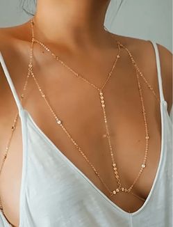 Gold Layered Body Chain Jewelry