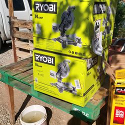 RYOBI

14 Amp Corded 10 in.
Compound Miter Saw with
LED Cutline Indicator