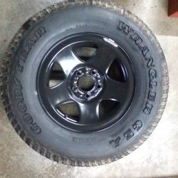 P245/70R15 Goodyear Wrangler GSA 105S Tire With Rim (Like-New)