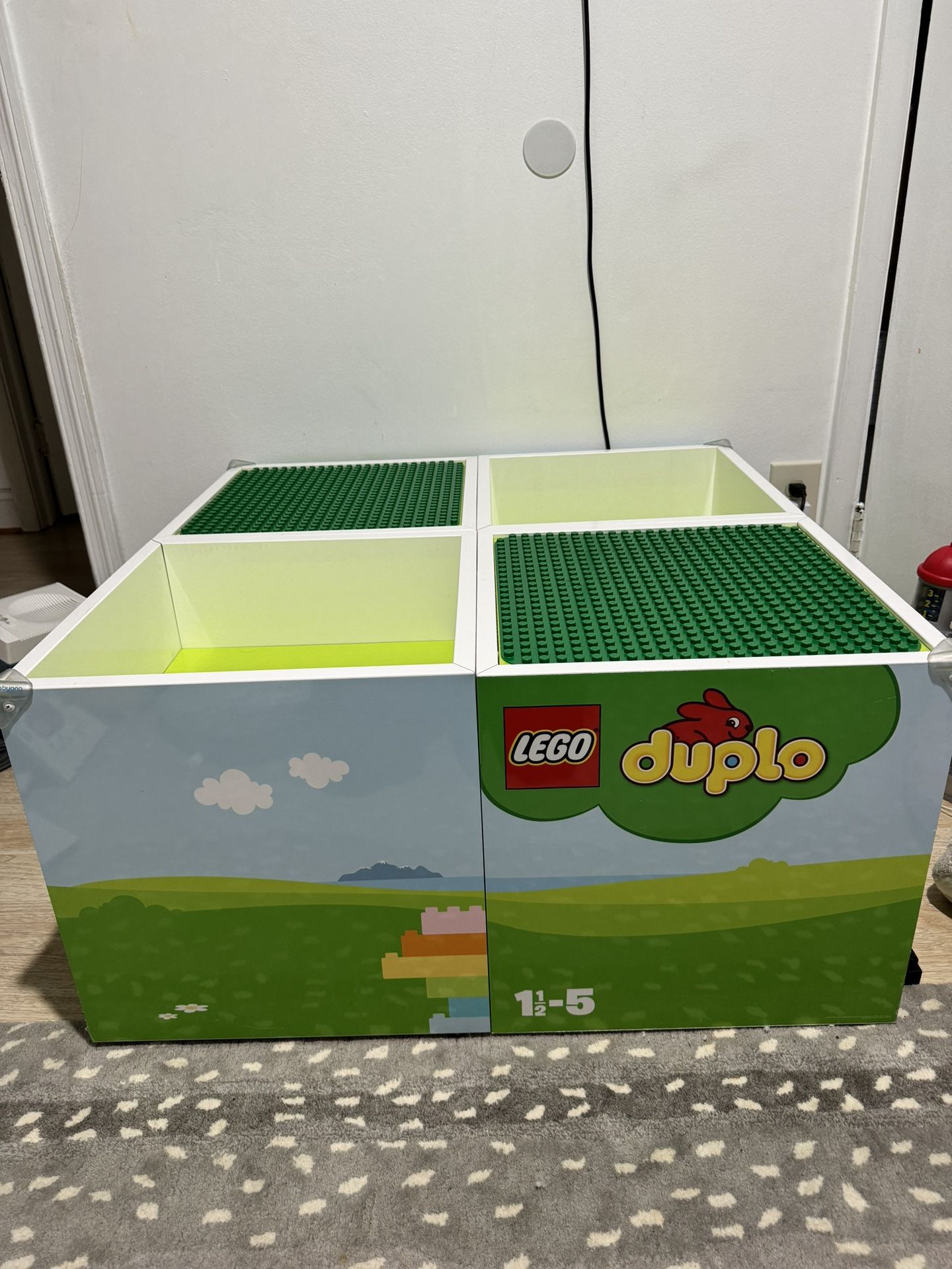 Kids Lego Duplo Building Table And Storage For Legos