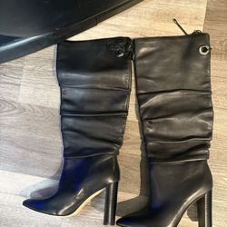 Paige Chocolate Knee-hi 3-inch Heel Women’s Boot Size 6.5