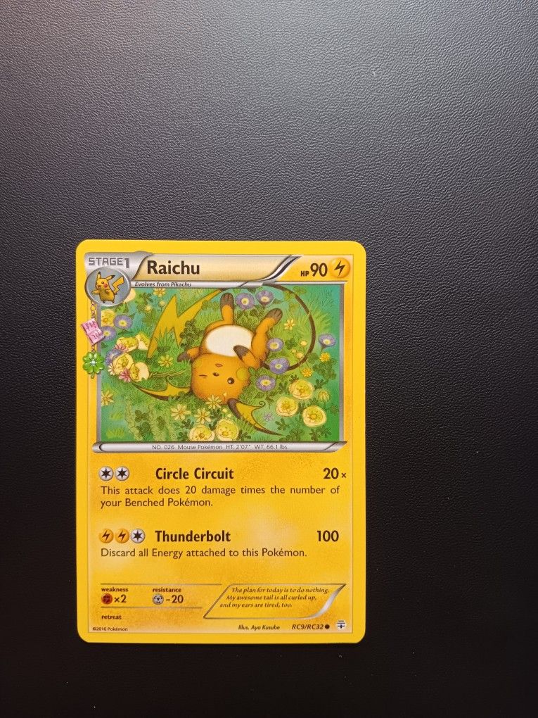 Pokemon card Raichu # RC9/RC32