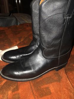 Men’s Black Justin Leather Boots - size 10B