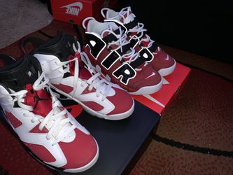 Air Jordan Retro 6 Carmines And Nike Air Uptempo $600 For Both