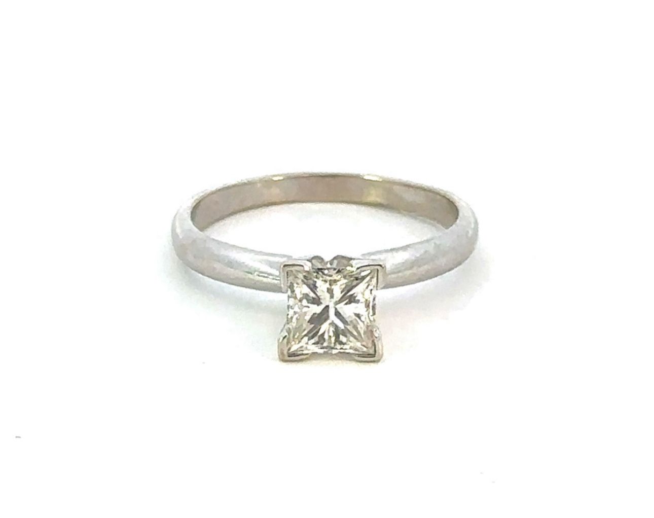 Woman’s Ladies 14k White Gold Princess Cut 1.00 CTW Diamond Solitaire Engagement Ring Size 6 GP3074963