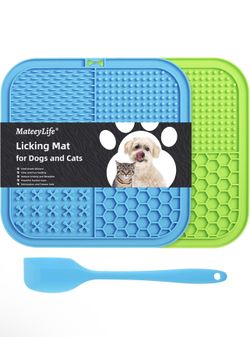 MateeyLife Licking Mat for Dogs and Cats, Premium Lick Mats with Suction Cups for Dog Anxiety Relief, Cat Lick Pad for Boredom Reducer, Dog Treat Mat
