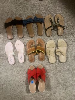7 pair of summer sandals