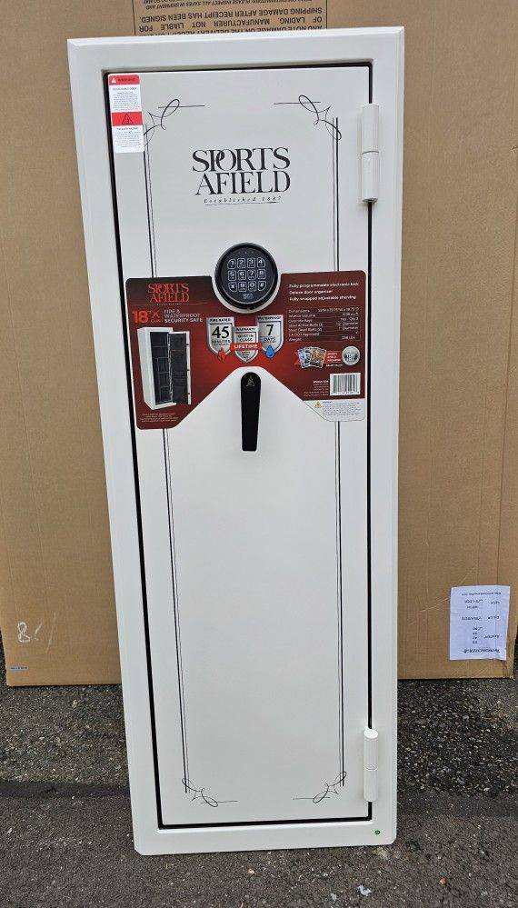 Gloss White 18 + 2 Gun Safe - Lifetime Warranty!