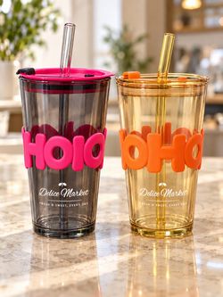 2pair:Delice Market HOHO Tumblers with Straws – Set of 2