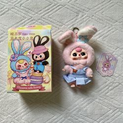 baby three macaron cute bunny vinyl plush pendant