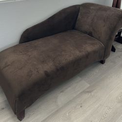 Chocolate Brown chaise 