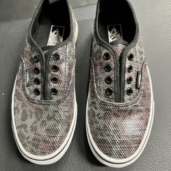 Vans Shiny Leopard Print Slip Ons