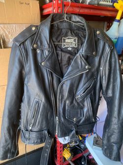 Vintage First Genuine Leather Motorcycle Jacket