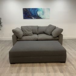 Nixon Loveseat Cloud Couch Gray RH Ottooman Maxwell FREE DELIVERY