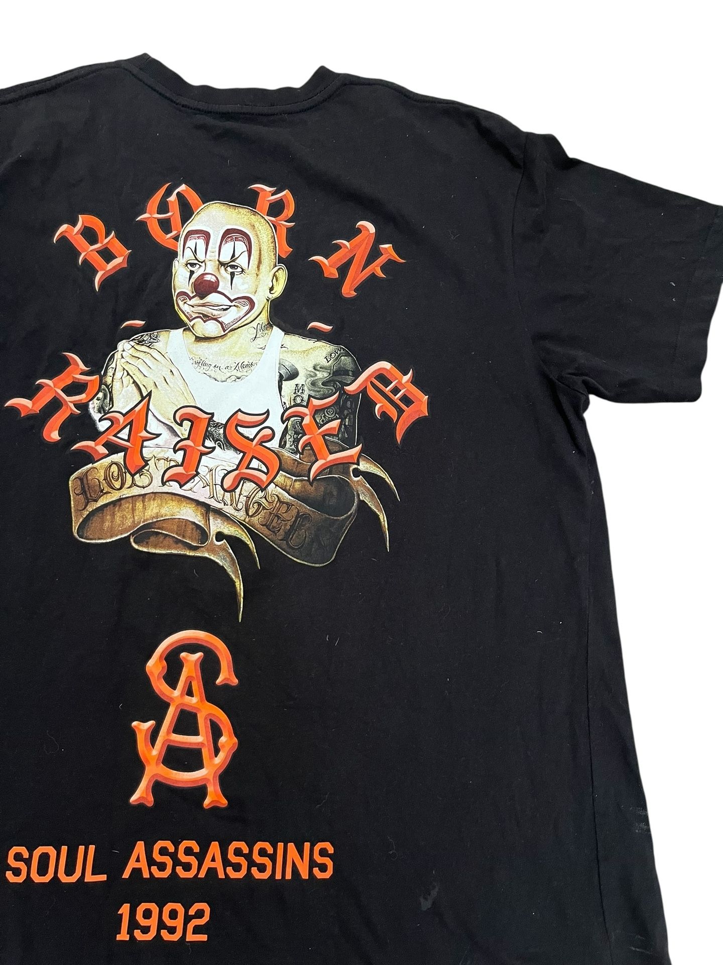 Born Raised Soul Assassins 1992 T-shirt Men’s Size Large Black Short Sleeve