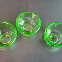 Vintage Open Salt Cellars And 11 Glass Salt Spoons 