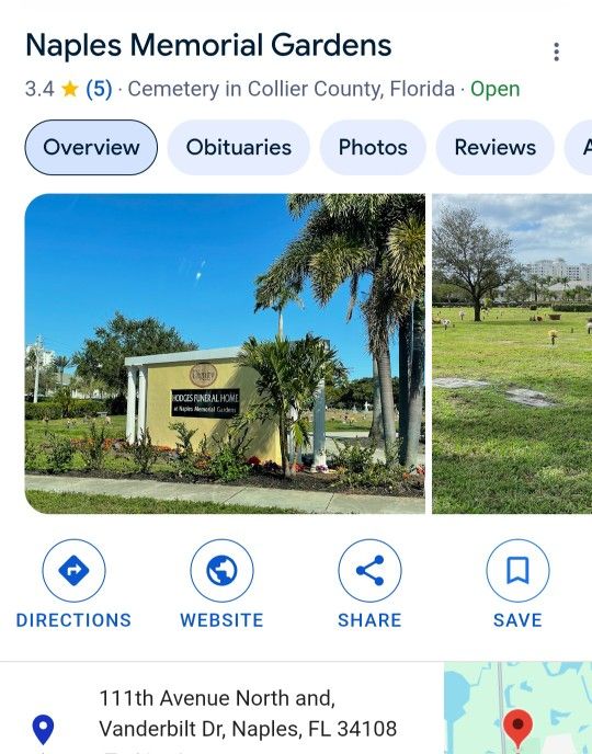 Cemetery Lots - Naples Memorial Gardens