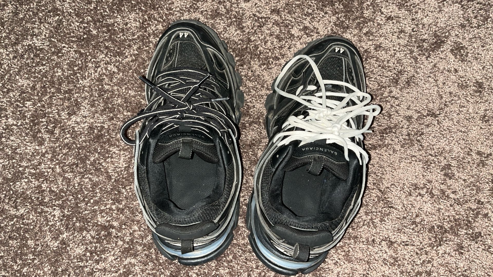 balenciaga tracks led size 44 black