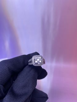 S925 HALO CLUSTER RING