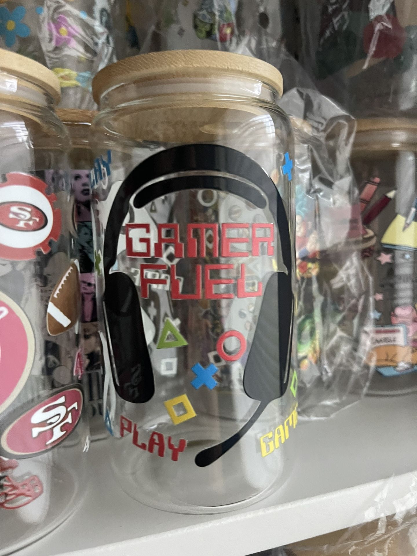 Gaming Design Glass Cups
