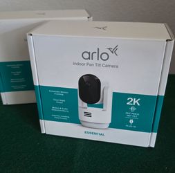Set of 2 Arlo Essential Indoor Pan Tilt Camera 2K