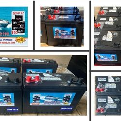 Baterías Marinas Nuevas Garantía De 1 Año Deep Cycle