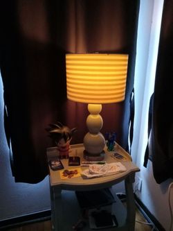 Lamp turquoise grey