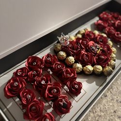 Ribbon bouquet flowers