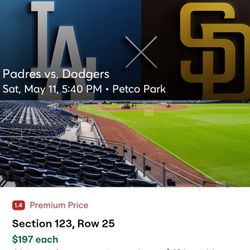 Padres Va Dodgers Saturday May 11