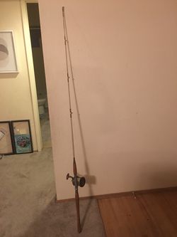 Vintage 6' Longfellow Fishing Rod with Vintage Pflueger Capitol