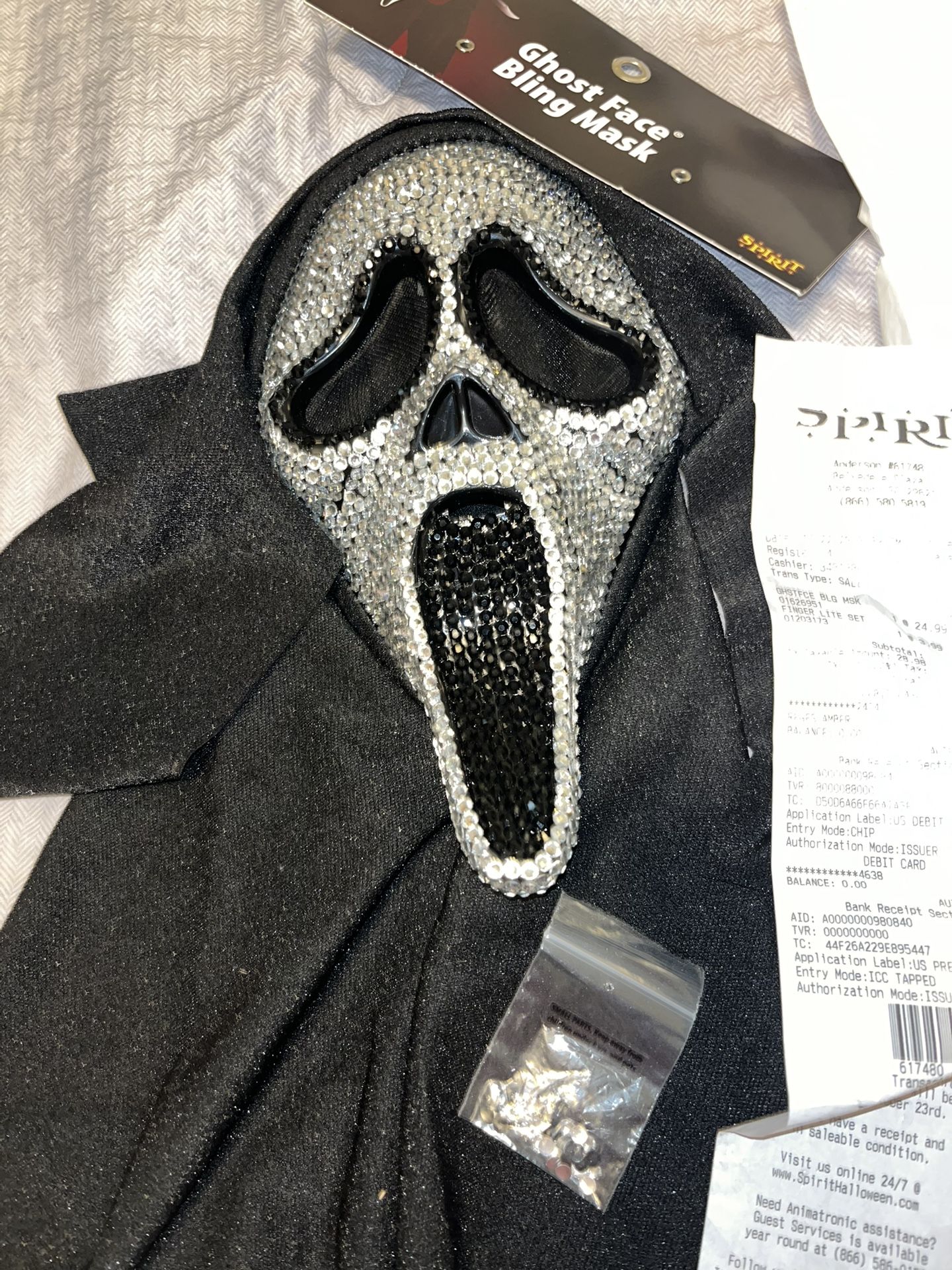 Ghost Face Mask W/ Gems