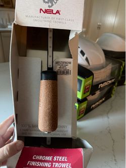 NELA chrome steel finishing trowel
