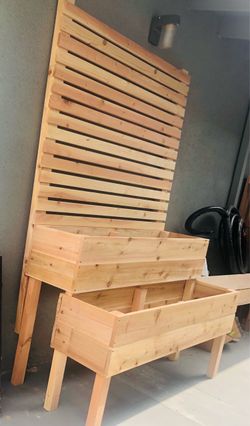 Woodworking Project Outdoor Planter Box Bar Cedar Redwood Custom Beautiful Gorgeous Garden Bed AC unit pool equipment heater cover privacy wall