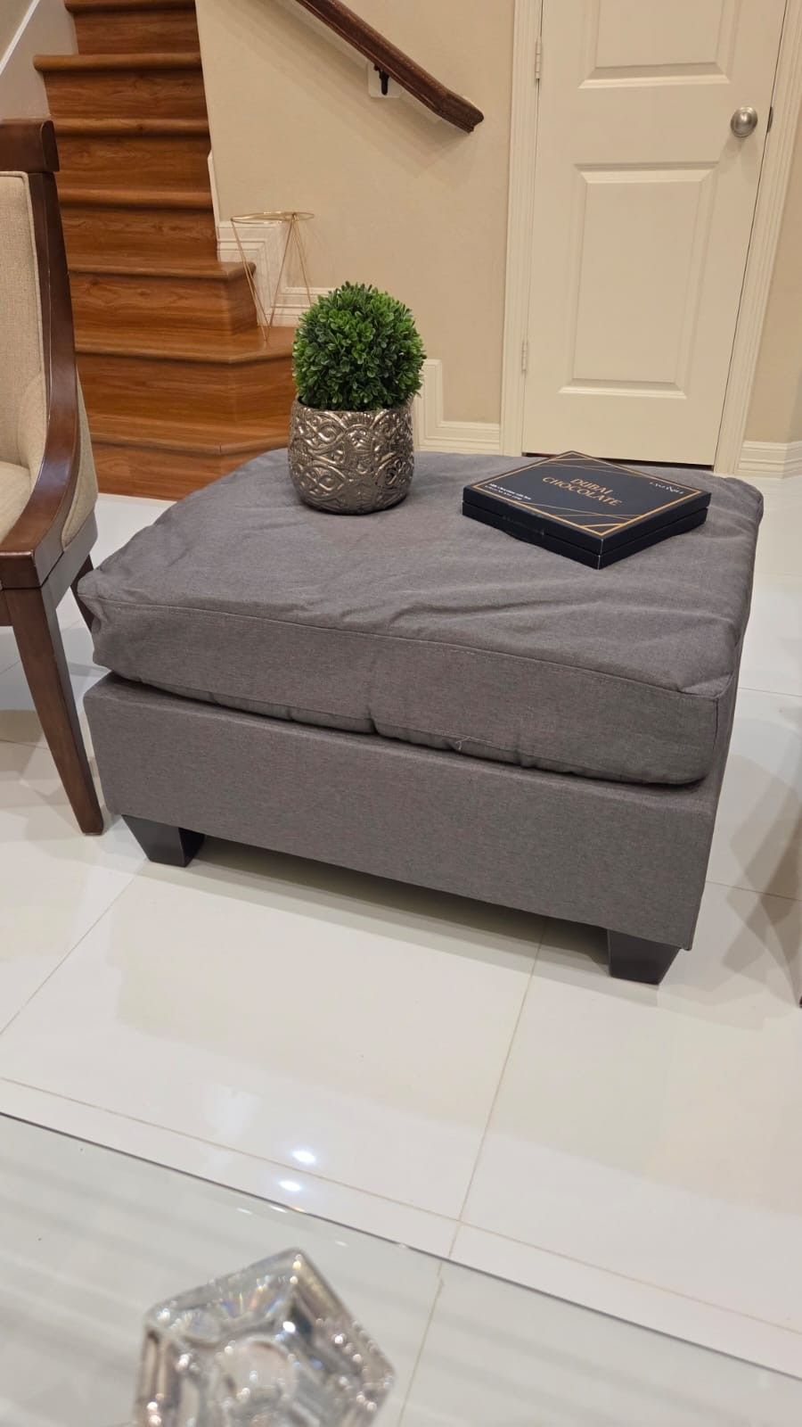Square Ottoman BRAND NEW Gray Color