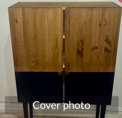 IKEA CABINET CUSTOM LEGS MATCHING REAL WOOD COAT HANGER - Main Image