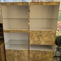 2 Bookcase / Display Case Set