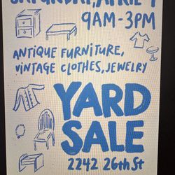 Yard sale 4/4 Saturday 9-3 Santa Monica