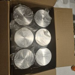 6 New Glass Canister Set