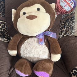 24” Plush Monkey Great For Valentines Day