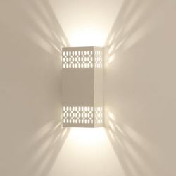10.2" 12W, 1200LM CRI 90+ White Indoor Outdoor Hardwired Modern LED Wall Sconce, IP65 Waterproof