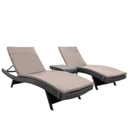 Two Piece Chaise Lounge Chairs Small Table Not Included Brand New Poolside Chaise Lounge Chairs Sun Tanning Chairs Brand New Patio Furniture,🆕 