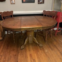 Antique Claw foot Table And Chairs 