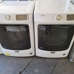 Maytag Front Load Washer And Stackable Gas Dryer Set 